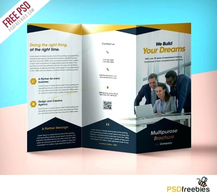 Free Brochure Templates Psd Download To Design College