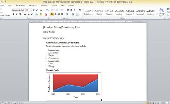 Free Business Marketing Plan Template For Word 2007 Microsoft