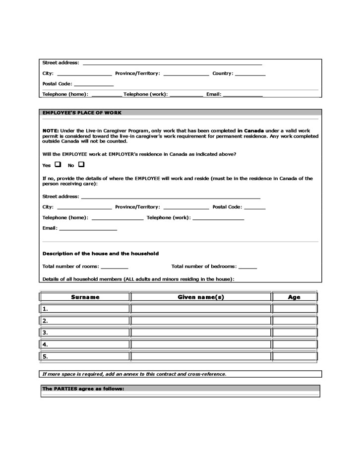 Free Caregiver Contract Template Ksre Me