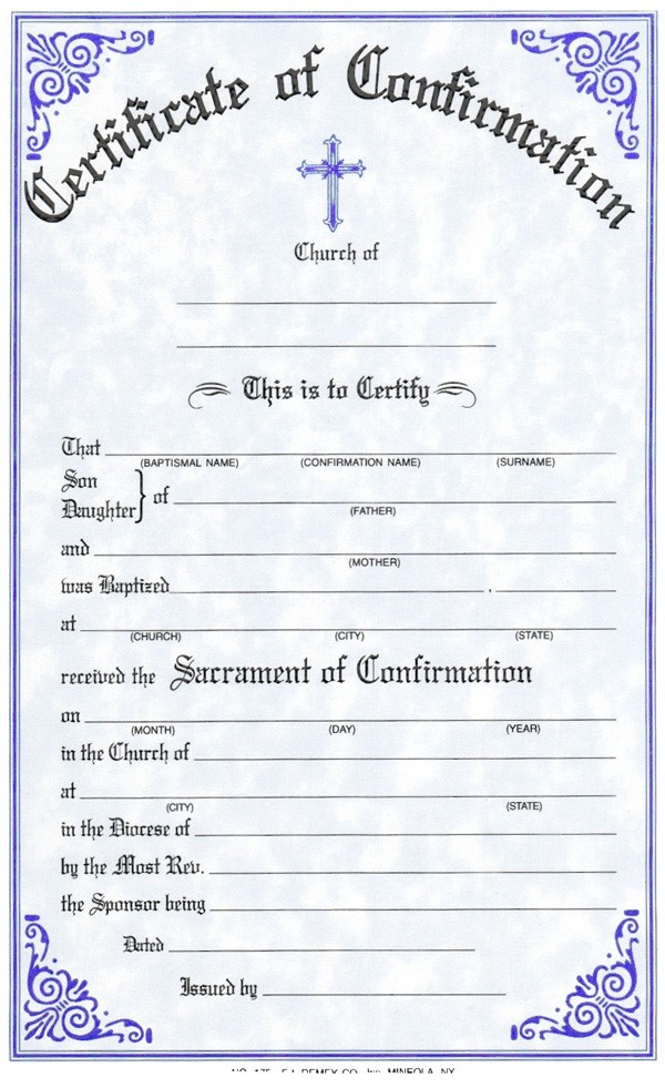 Free Catholic Confirmation Certificate Template Best Of Roman