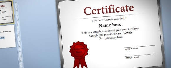 Free Certificate Template For PowerPoint 2010 2013 Design Your Own Online