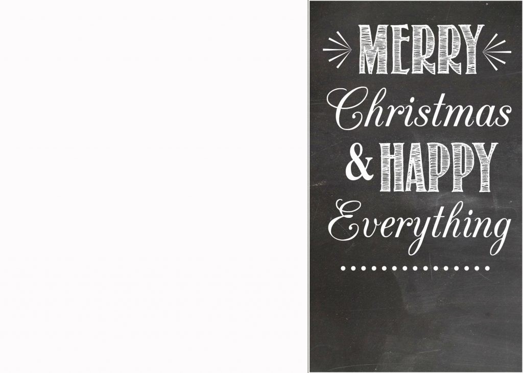 Free Chalkboard Christmas Card Templates Paper Crafts Pinterest