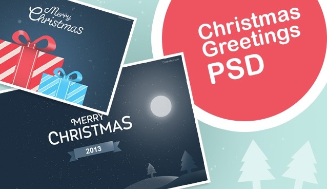 Free Christmas Greeting Cards PSD Greetings CSS Author Card