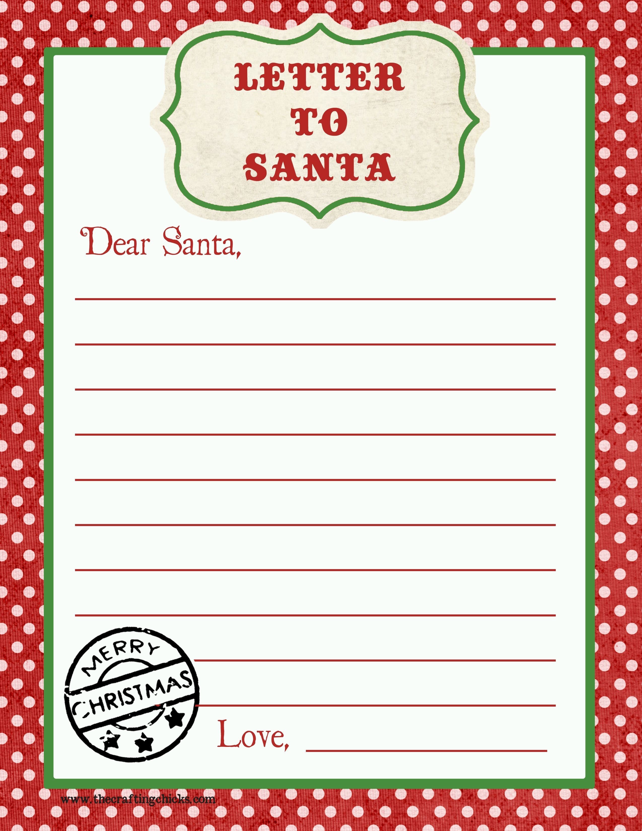 Free Christmas Letter Templates From Santa New Editable Template
