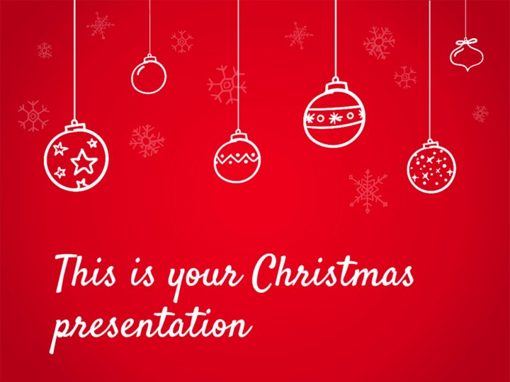 Free Christmas Powerpoint Template Or Google Slides Theme Red And Warm