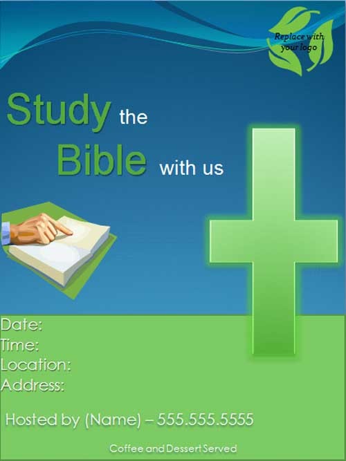 Free Church Bible Study Flyer Template Online Flyers Printable