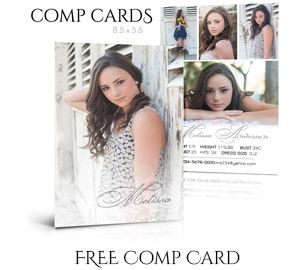 Free Comp Card Design Digital Freebies Pinterest Model