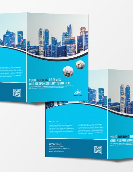 FREE Construction Company Brochure Template Download 151 Brochures