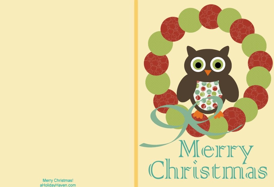 Free Cute Christmas Card Templates Print Out Greeting Cards For Printable Photo Designs