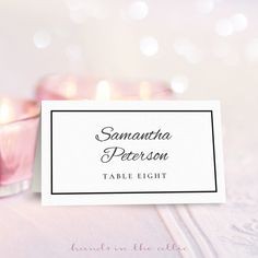 FREE DIY Printable Place Card Template And Tutorial Wedding Free