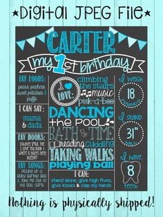 FREE DOWNLOAD Birthday Chalkboard Sign Template And Tutorial Www 1st