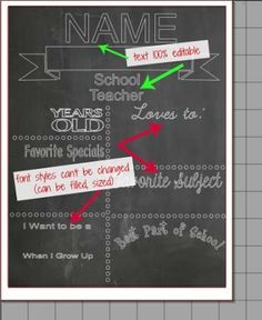 FREE DOWNLOAD Birthday Chalkboard Sign Template And Tutorial Www