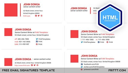 Free Download Email Signatures HTML Template On Behance Digital Html Signature