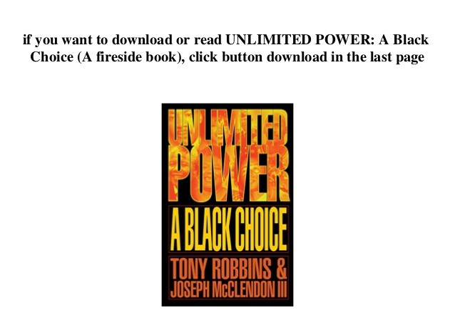 Free Download Pdf UNLIMITED POWER A Black Choice Fireside Book Unlimited