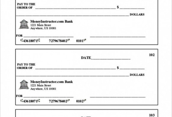 Free Download Sample Blank Check Template 7 Pdf Documents Cheque