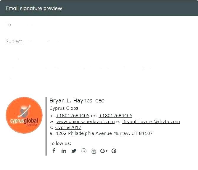 Free Email Signature Templates Template Mail Html Generator Download