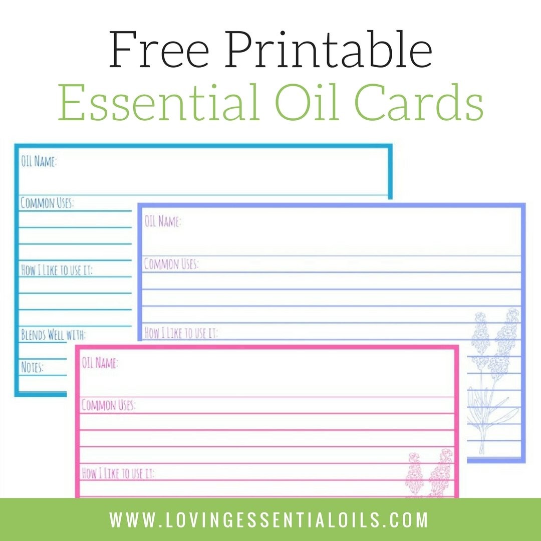 Free Essential Oil Printables Reference Cards Printable Contact