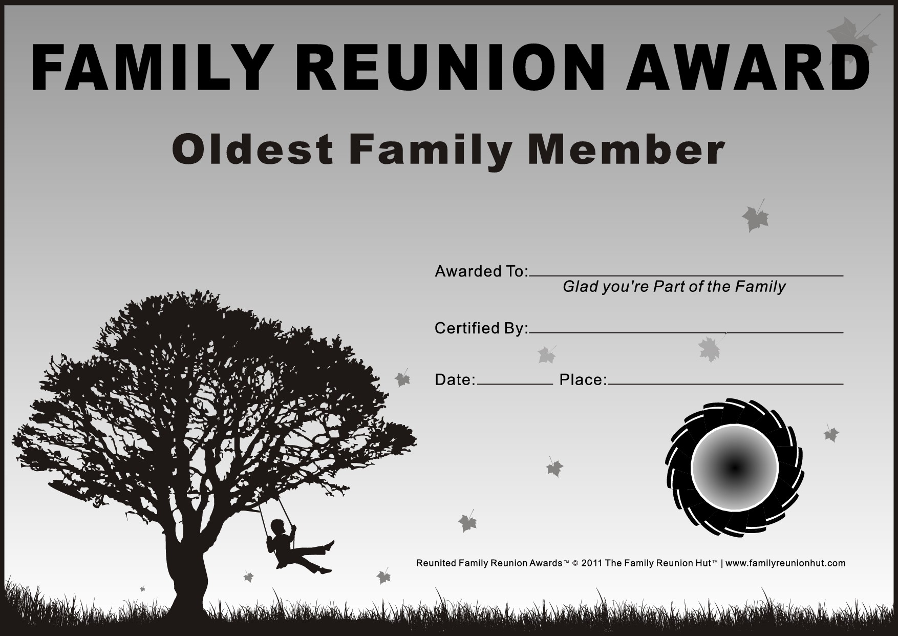 Free Family Reunion Templates Certificates