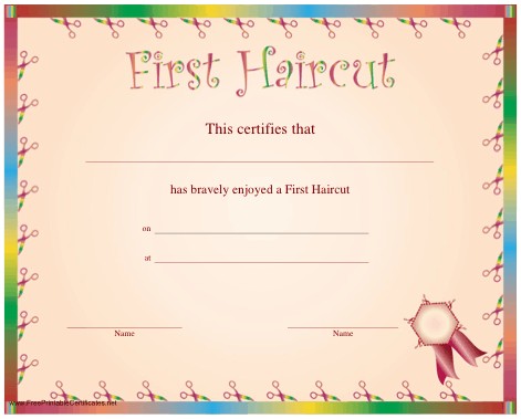 Free First Haircut Certificate Ukran Agdiffusion Com My