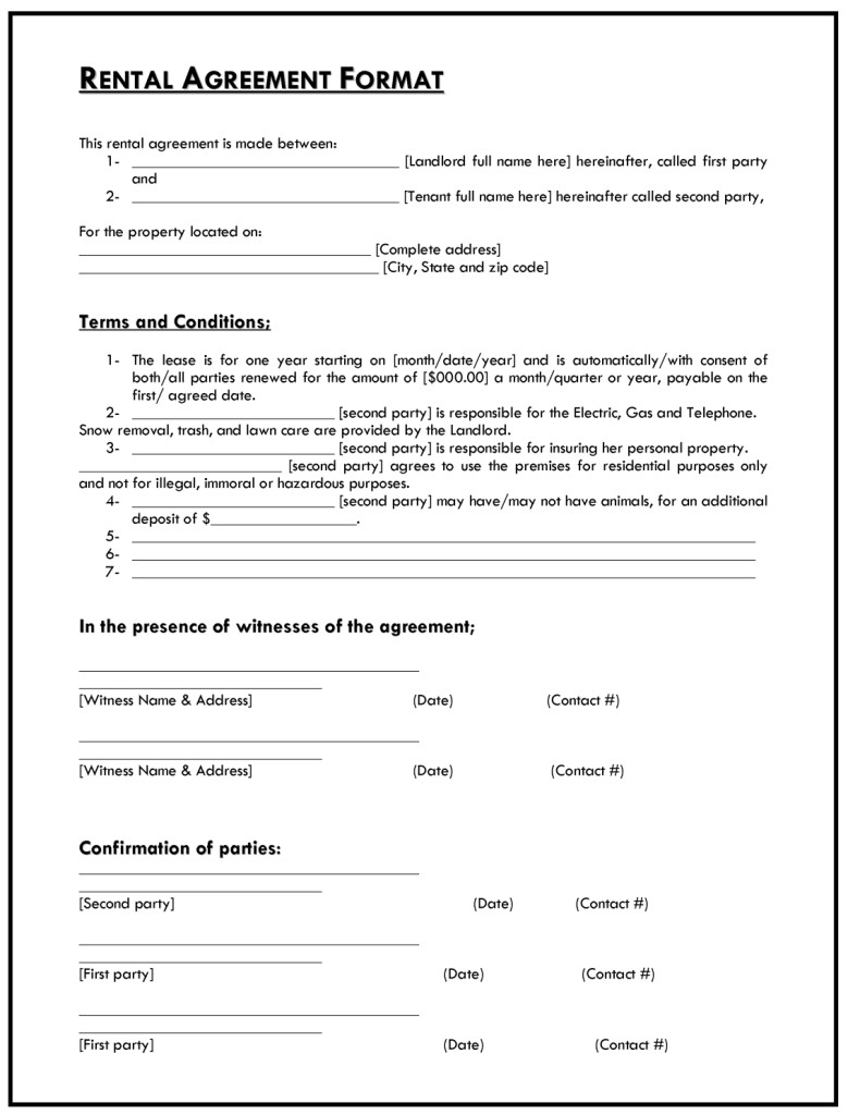 Free Florida Residential Lease Agreement PDF Word Doc Microsoft Rental Template