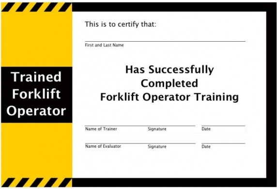free forklift certification card template