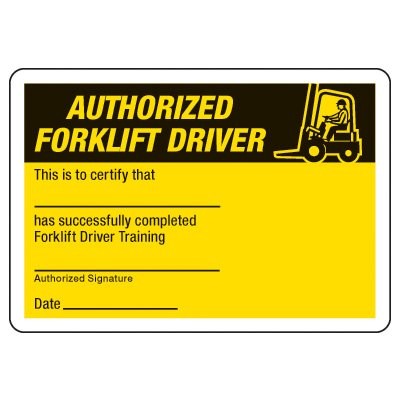 Free Forklift Certification Card Template Download Operator