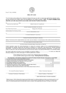 Free Georgia Bill Of Sale Form PDF Template LegalTemplates
