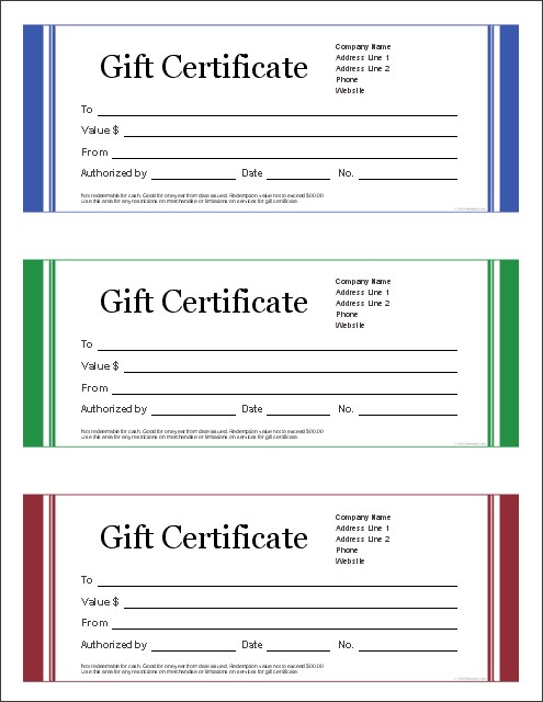 Free Gift Certificate Template Open Office 4 Magnolian