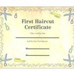 Free Haircut Certificate Template First
