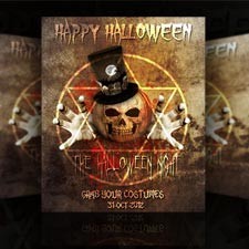 Free Halloween Poster Ticket Wallpaper PSD Downloads Psd