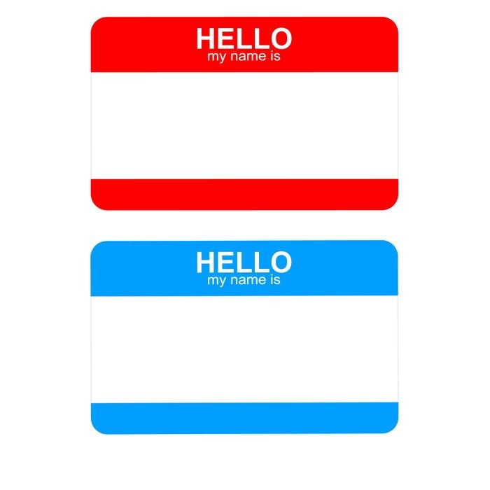 Free Hello My Name Is Sticker Badge Template Title Photo Ideas Label
