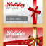 Free Holiday Gift Card PSD Template Files Vectors Graphics Psd