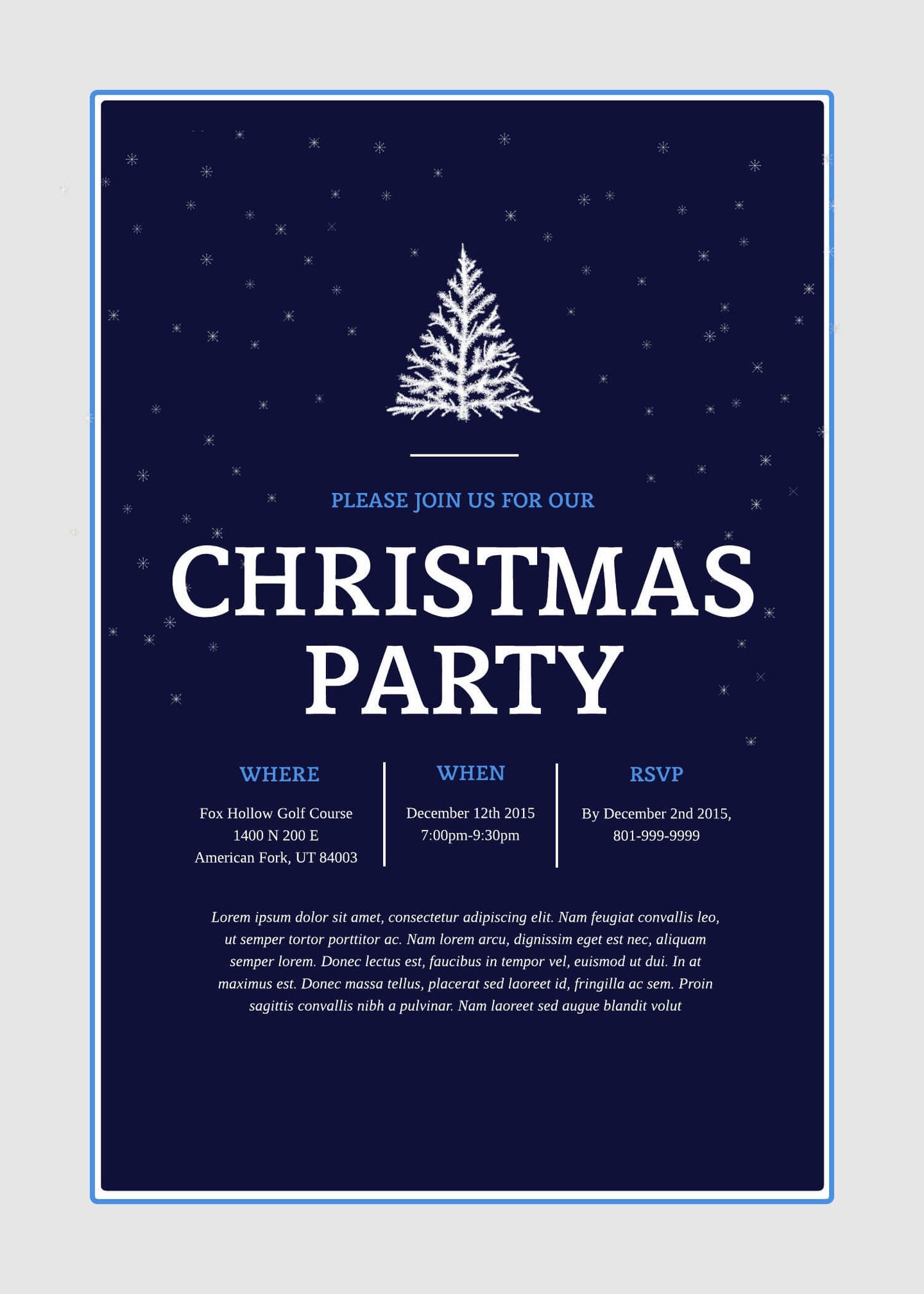 Free Holiday Party Flyer Template Ukran Agdiffusion