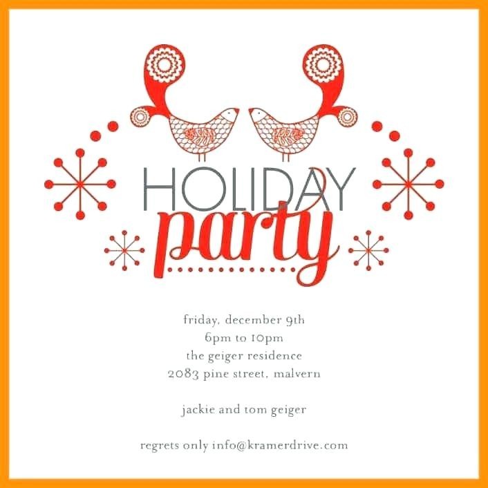 Free Holiday Party Invitation Templates Word Business Christmas Template