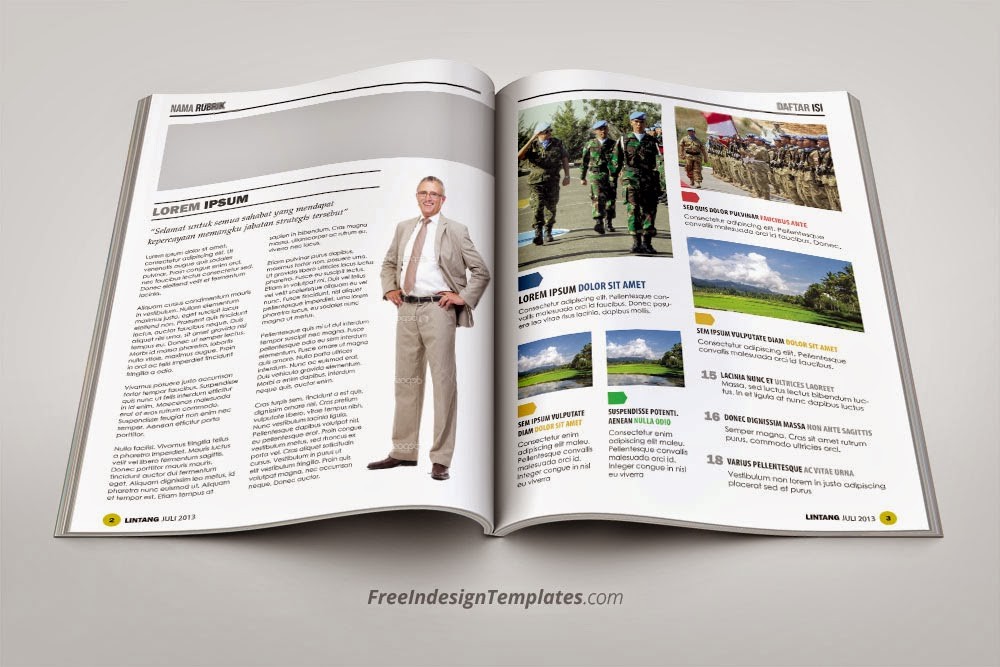 Free InDesign Simple Magazine Template 1 Templates Indesign Newsletter