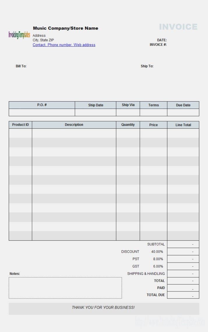 Free Invoice Template Microsoft Works Limo