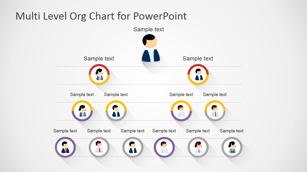 Free Multi Level Org Chart For PowerPoint SlideModel Corporate Structure Template