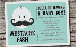 Free Mustache Baby Shower Invitation Templates Awesome Best S Of