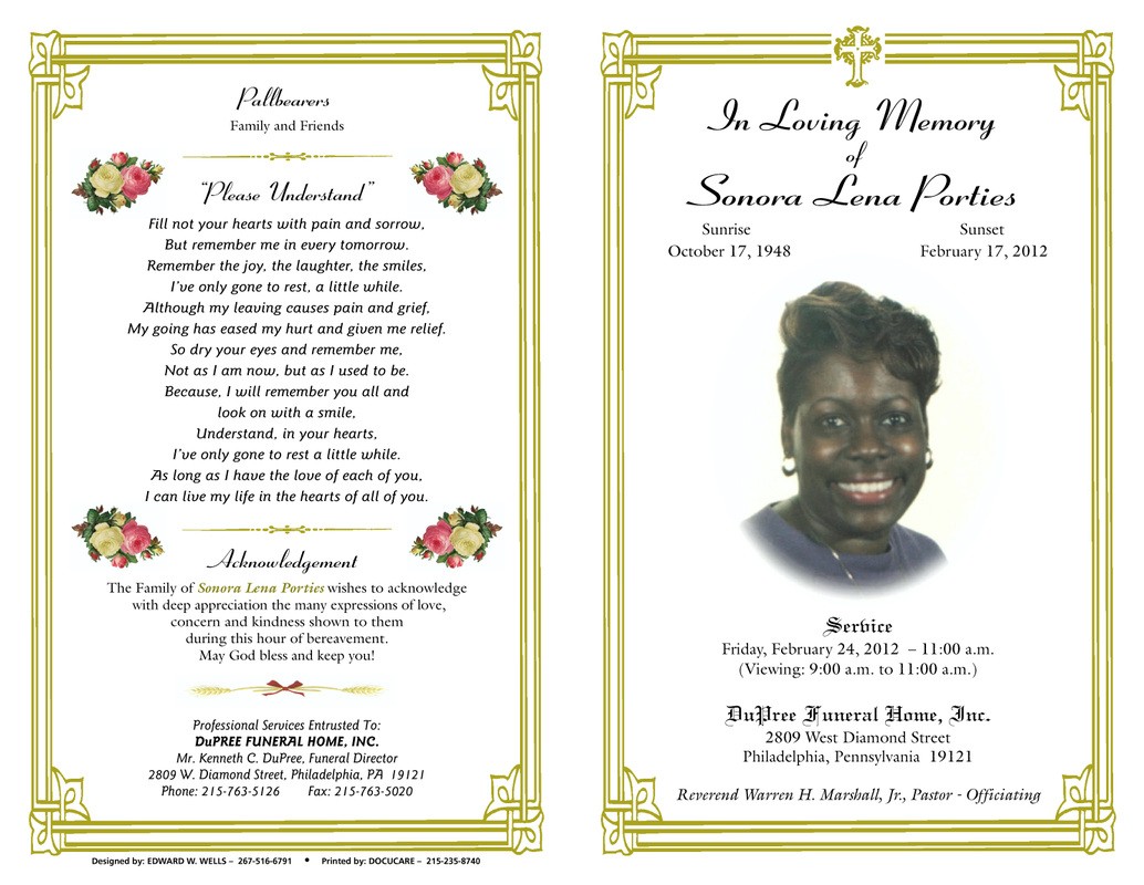 Free Obituary Cliparts Borders Download Clip Art Funeral Program