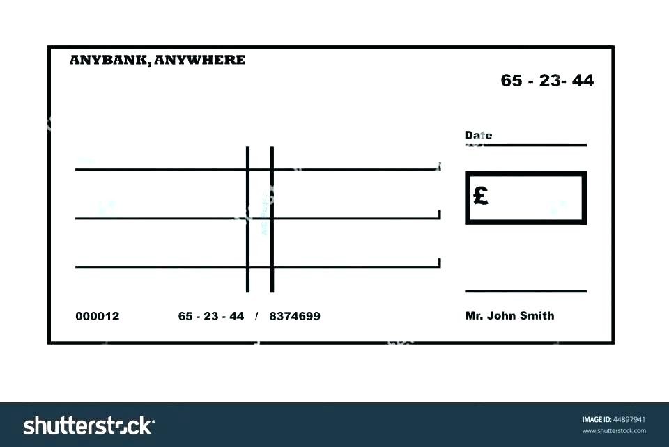 Free Oversized Blank Check Template Vector Templates Award