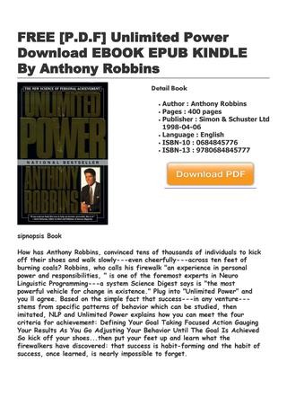 FREE P D F Unlimited Power Download EBOOK EPUB KINDLE By Anthony Pdf