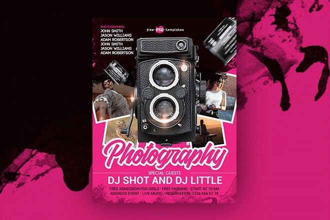 Free Photography Flyer In PSD Templates Psd For