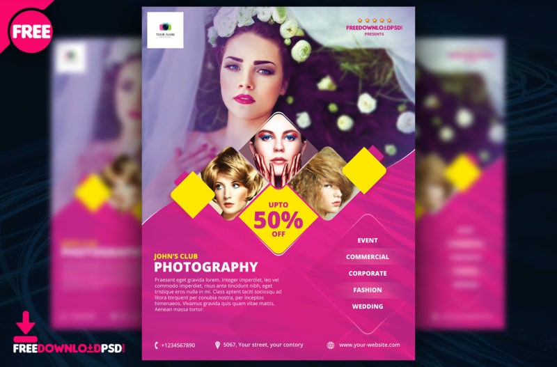 Free Photography Flyer Template FreedownloadPSD Com Psd Templates For