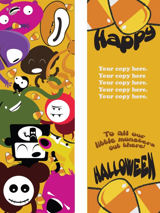 FREE Photoshop And Vector Halloween Bookmark Templates On Behance Template
