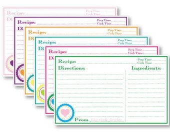 Free Printable 3X5 Recipe Cards Templates KITCHEN Pinterest 3x5 Card Template