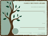 Free Printable Awards For The Family Reunion
