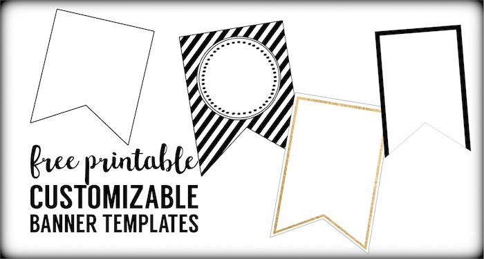 Free Printable Banner Templates Blank Banners Paper Trail Design