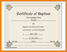 Free Printable Baptism Certificate Template Prayers Quotes Class