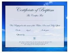 Free Printable Baptism Certificate Template Prayers