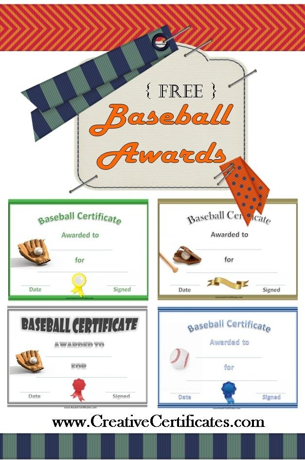 Free Printable Baseball Awards And Certificates For Kids